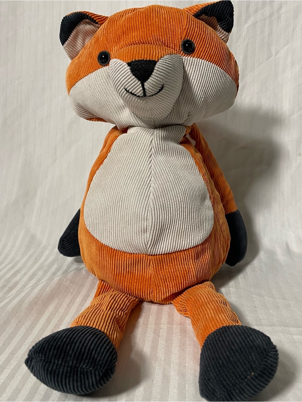 Plush Corduroy Fox Folksy Forester Stuffed Animal - Orange and Cream